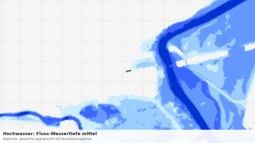 Statische Kartenansicht: Hochwasser: Fluss-Wassertiefe mittel