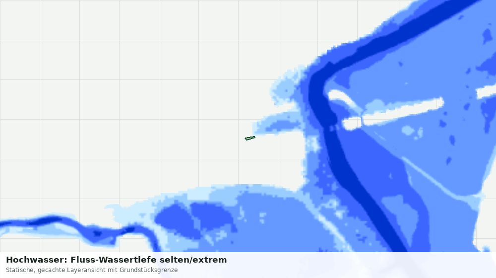 Statische Kartenansicht: Hochwasser: Fluss-Wassertiefe selten/extrem