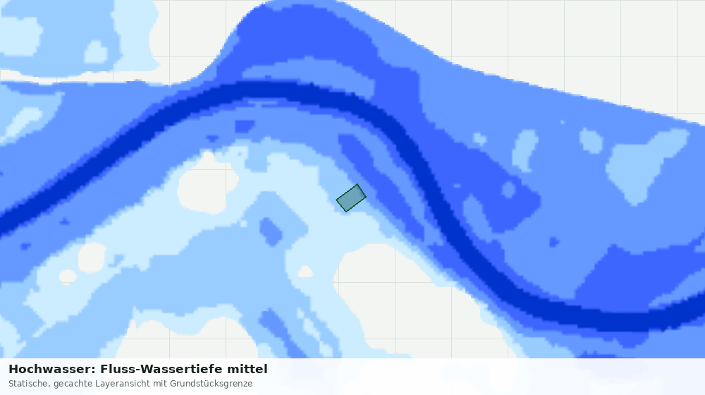 Statische Kartenansicht: Hochwasser: Fluss-Wassertiefe mittel