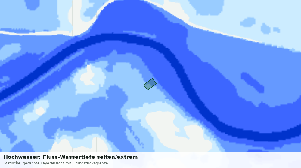 Statische Kartenansicht: Hochwasser: Fluss-Wassertiefe selten/extrem