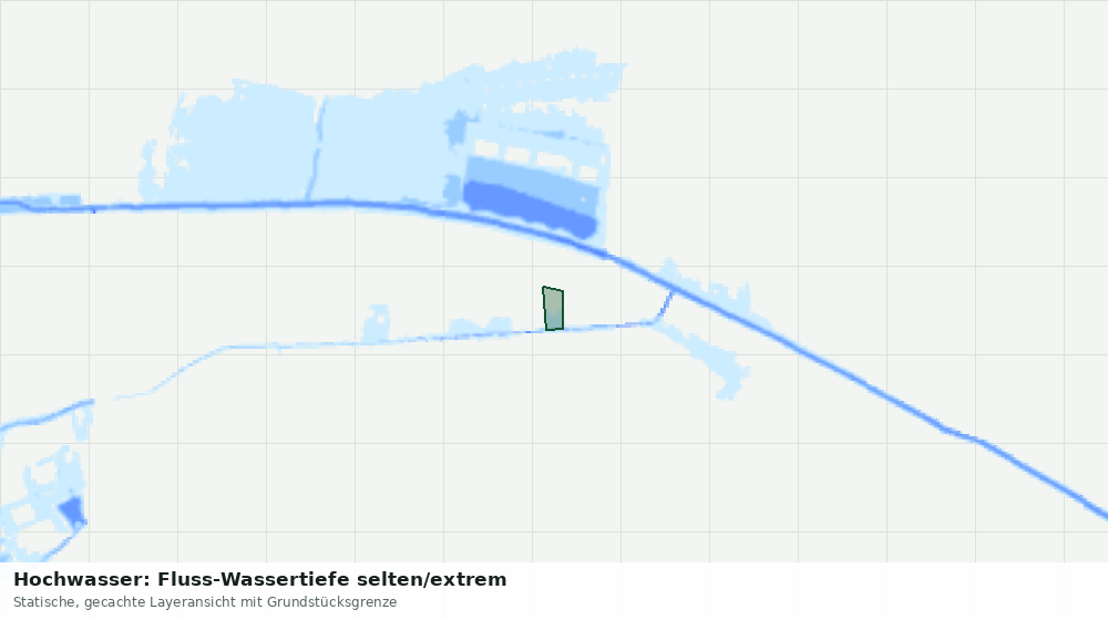 Statische Kartenansicht: Hochwasser: Fluss-Wassertiefe selten/extrem