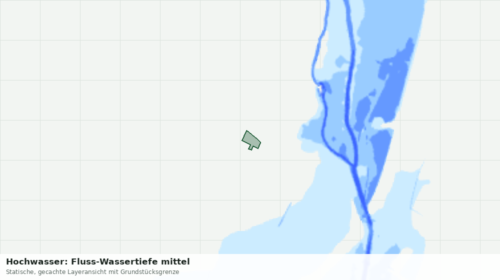 Statische Kartenansicht: Hochwasser: Fluss-Wassertiefe mittel