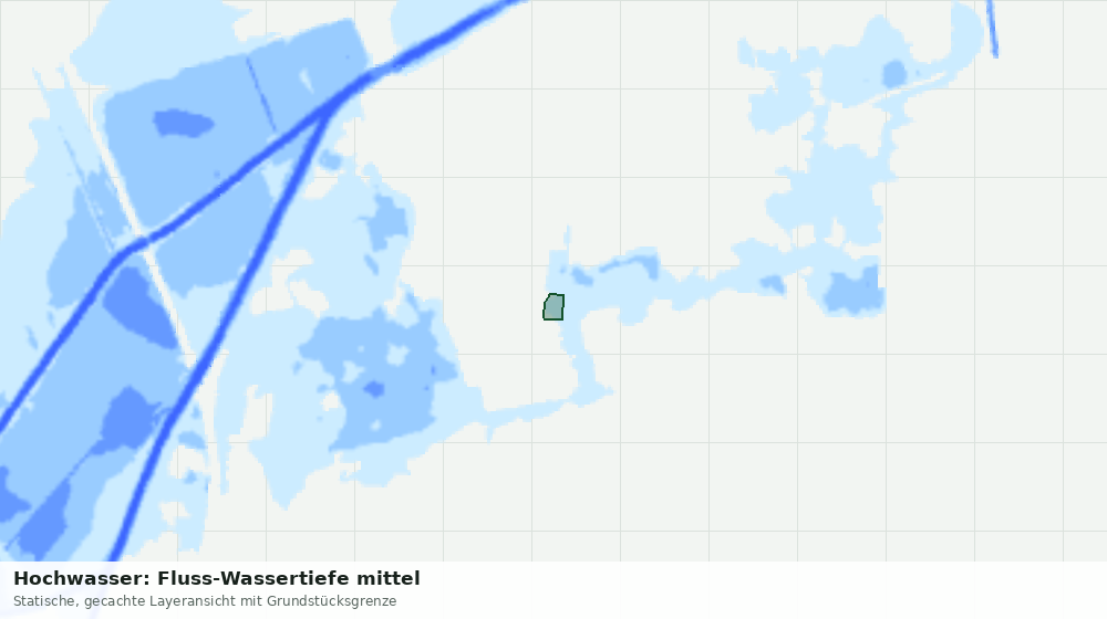 Statische Kartenansicht: Hochwasser: Fluss-Wassertiefe mittel