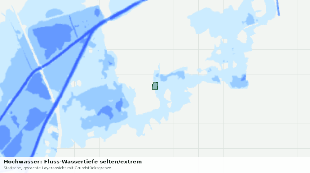Statische Kartenansicht: Hochwasser: Fluss-Wassertiefe selten/extrem