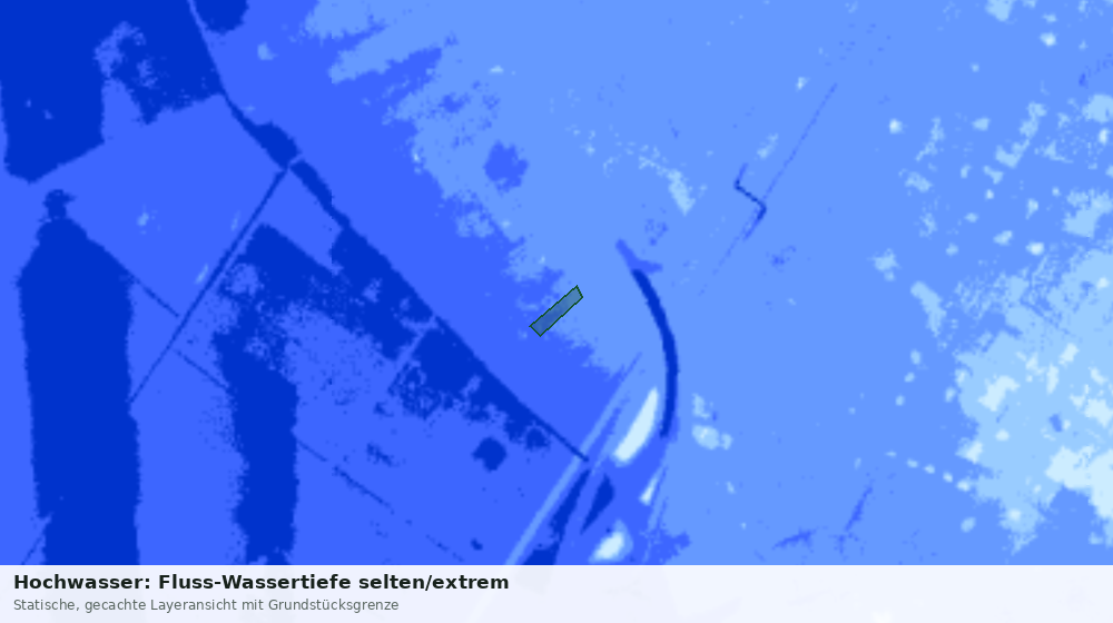Statische Kartenansicht: Hochwasser: Fluss-Wassertiefe selten/extrem
