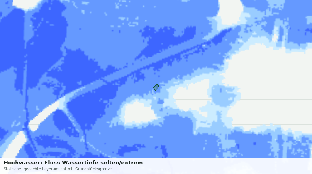 Statische Kartenansicht: Hochwasser: Fluss-Wassertiefe selten/extrem