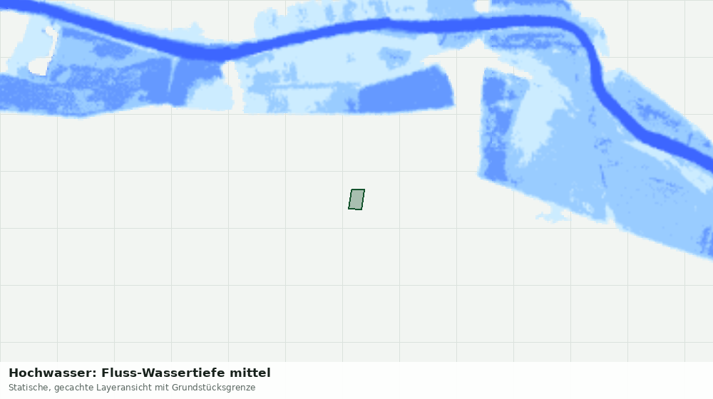 Statische Kartenansicht: Hochwasser: Fluss-Wassertiefe mittel