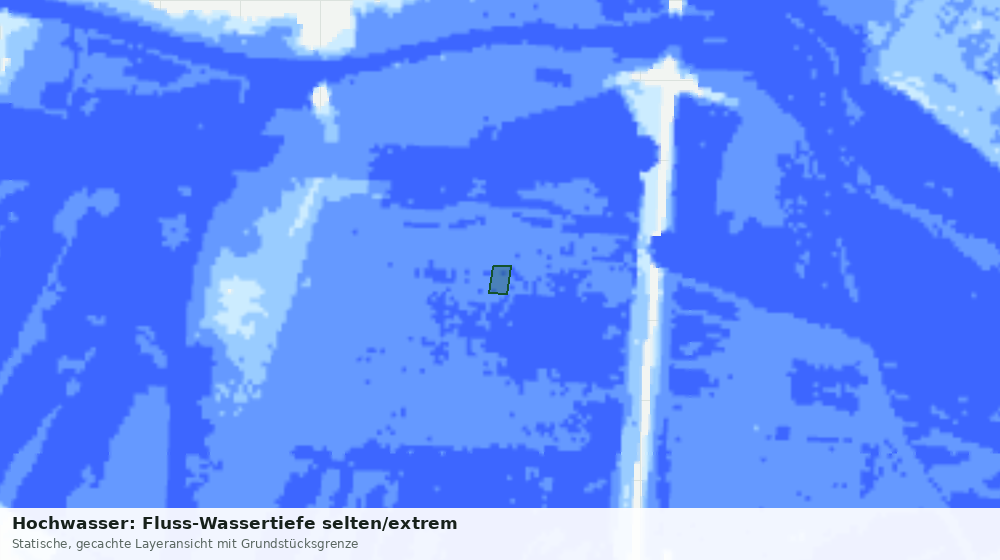 Statische Kartenansicht: Hochwasser: Fluss-Wassertiefe selten/extrem