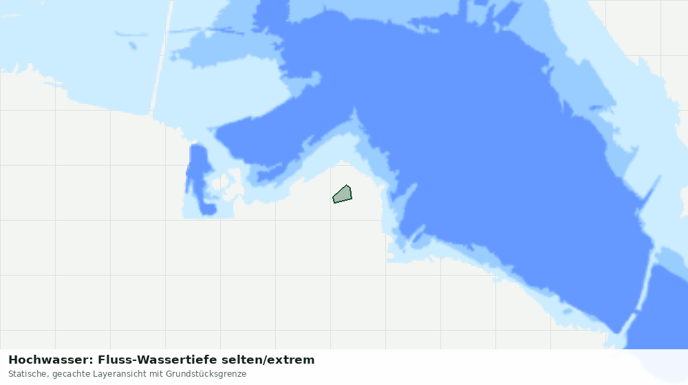Statische Kartenansicht: Hochwasser: Fluss-Wassertiefe selten/extrem