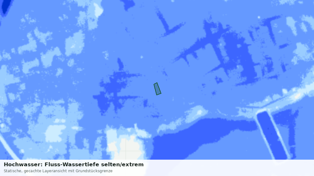 Statische Kartenansicht: Hochwasser: Fluss-Wassertiefe selten/extrem