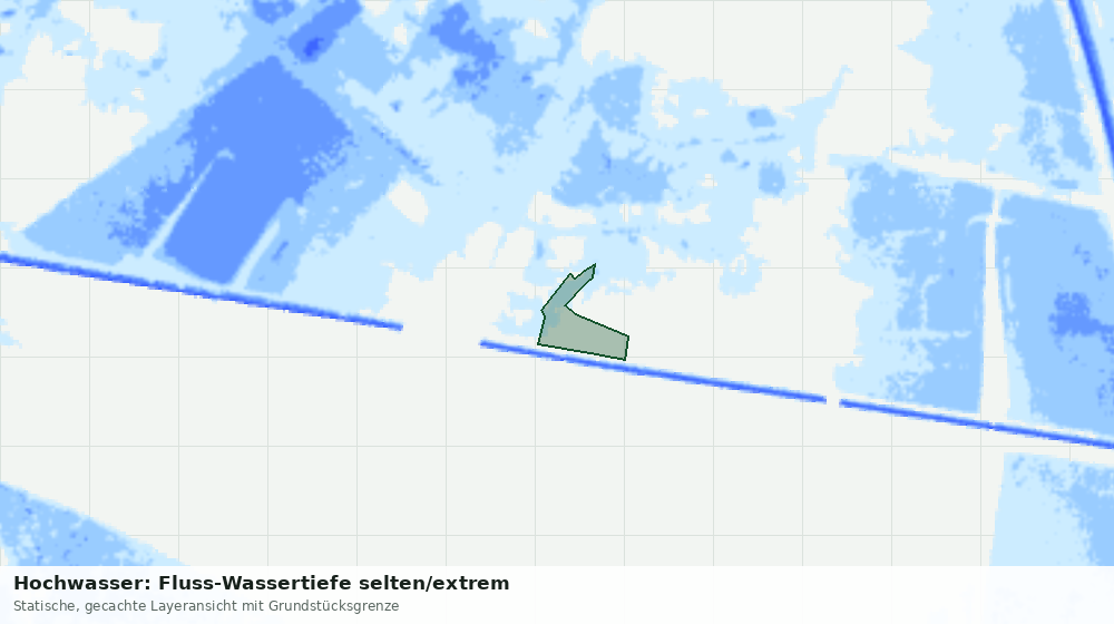 Statische Kartenansicht: Hochwasser: Fluss-Wassertiefe selten/extrem