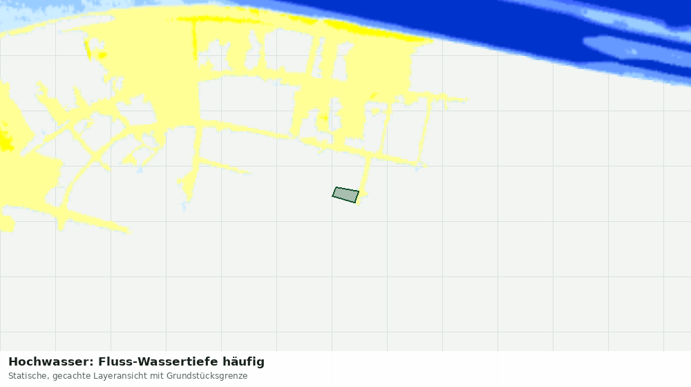 Statische Kartenansicht: Hochwasser: Fluss-Wassertiefe häufig