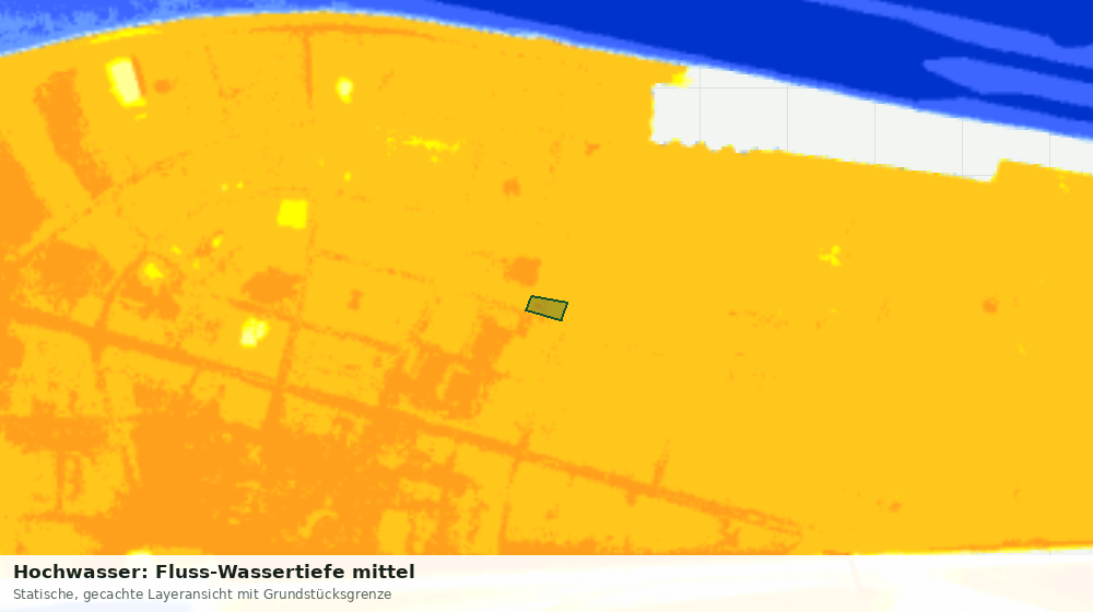 Statische Kartenansicht: Hochwasser: Fluss-Wassertiefe mittel