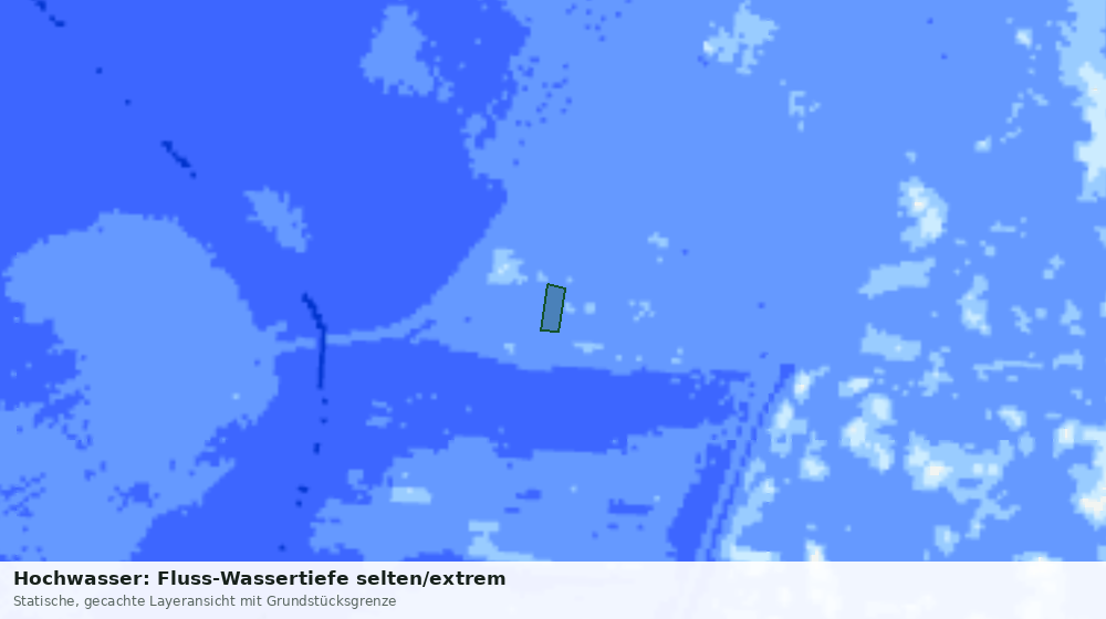Statische Kartenansicht: Hochwasser: Fluss-Wassertiefe selten/extrem