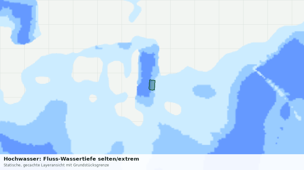 Statische Kartenansicht: Hochwasser: Fluss-Wassertiefe selten/extrem
