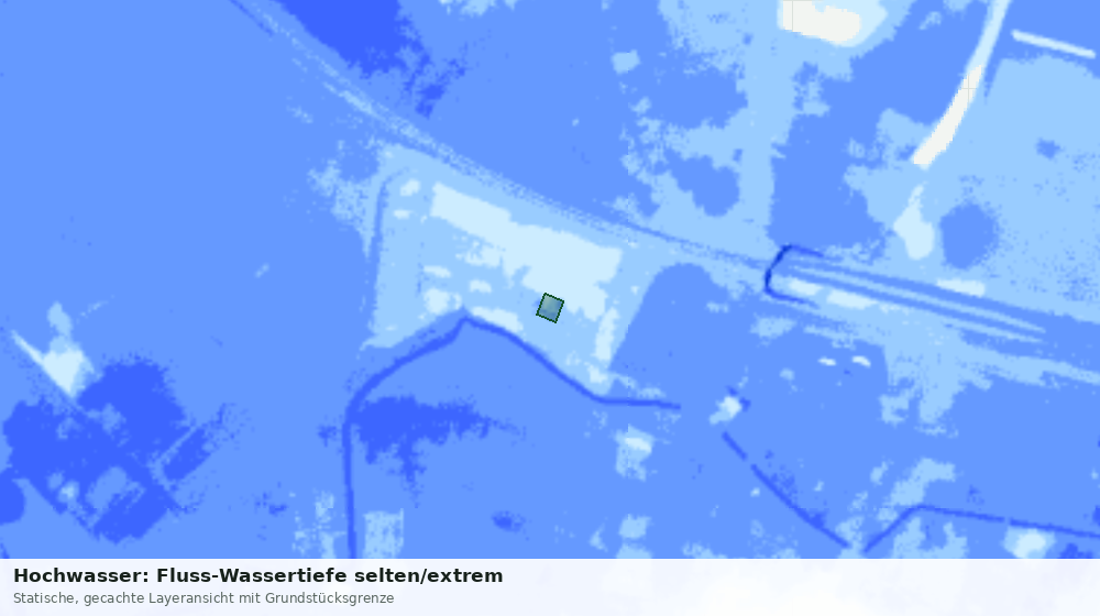 Statische Kartenansicht: Hochwasser: Fluss-Wassertiefe selten/extrem