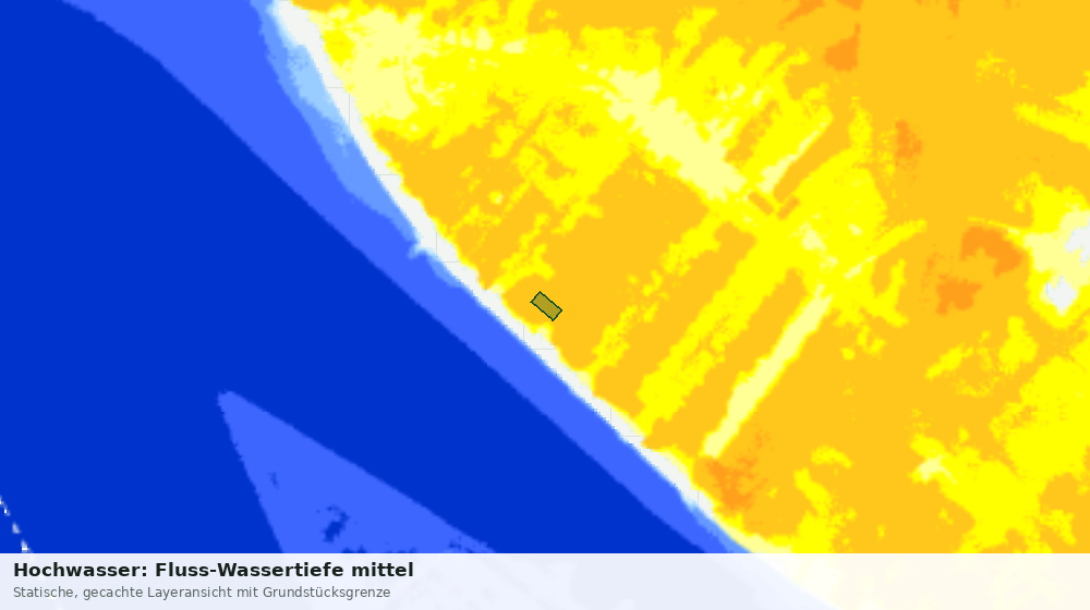 Statische Kartenansicht: Hochwasser: Fluss-Wassertiefe mittel