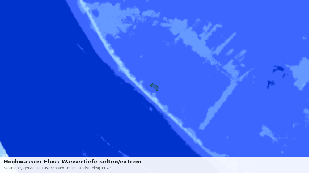 Statische Kartenansicht: Hochwasser: Fluss-Wassertiefe selten/extrem
