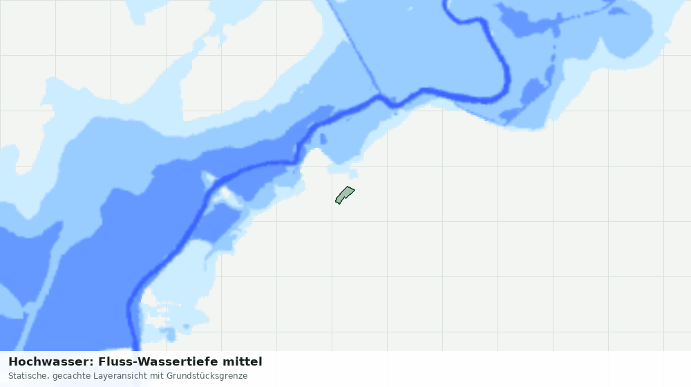 Statische Kartenansicht: Hochwasser: Fluss-Wassertiefe mittel
