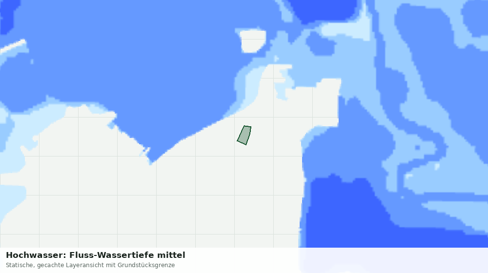 Statische Kartenansicht: Hochwasser: Fluss-Wassertiefe mittel