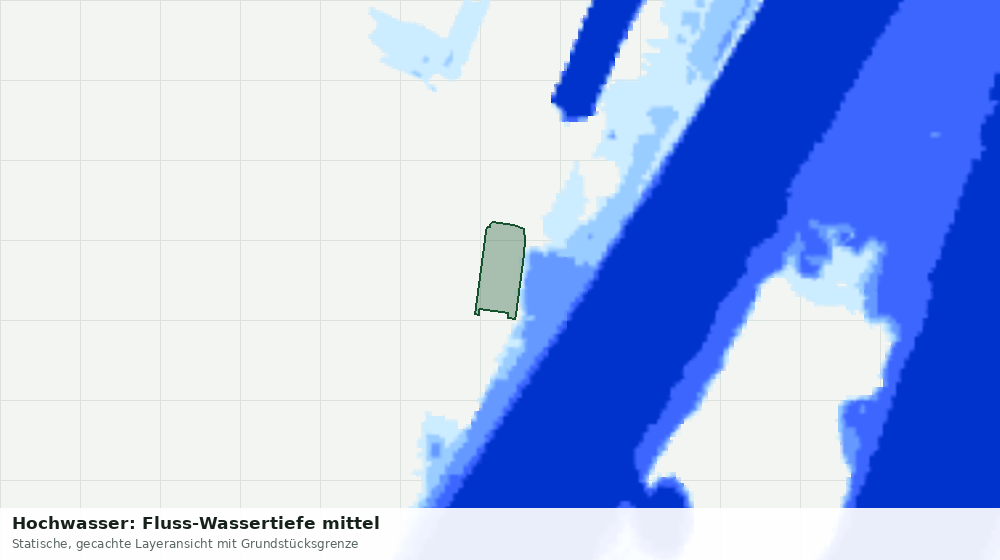 Statische Kartenansicht: Hochwasser: Fluss-Wassertiefe mittel