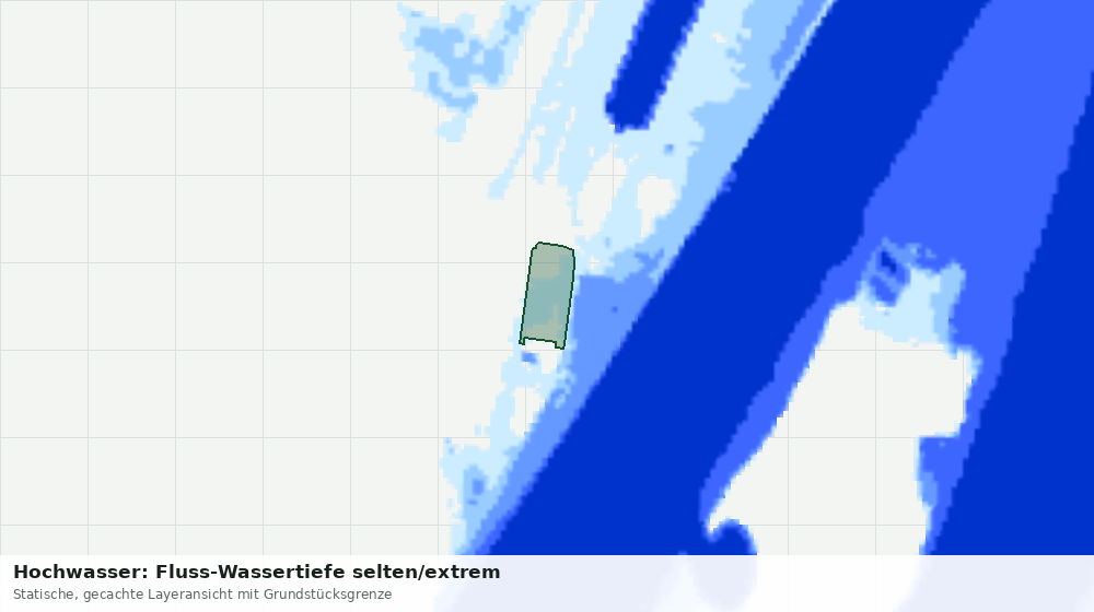 Statische Kartenansicht: Hochwasser: Fluss-Wassertiefe selten/extrem