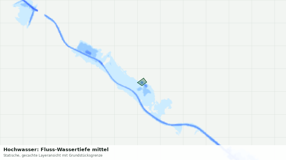 Statische Kartenansicht: Hochwasser: Fluss-Wassertiefe mittel