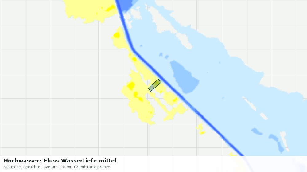 Statische Kartenansicht: Hochwasser: Fluss-Wassertiefe mittel