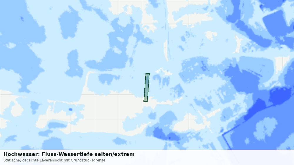 Statische Kartenansicht: Hochwasser: Fluss-Wassertiefe selten/extrem