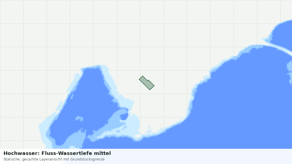 Statische Kartenansicht: Hochwasser: Fluss-Wassertiefe mittel