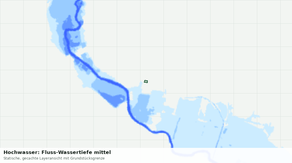 Statische Kartenansicht: Hochwasser: Fluss-Wassertiefe mittel