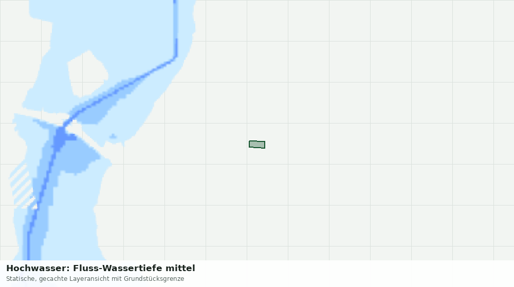Statische Kartenansicht: Hochwasser: Fluss-Wassertiefe mittel
