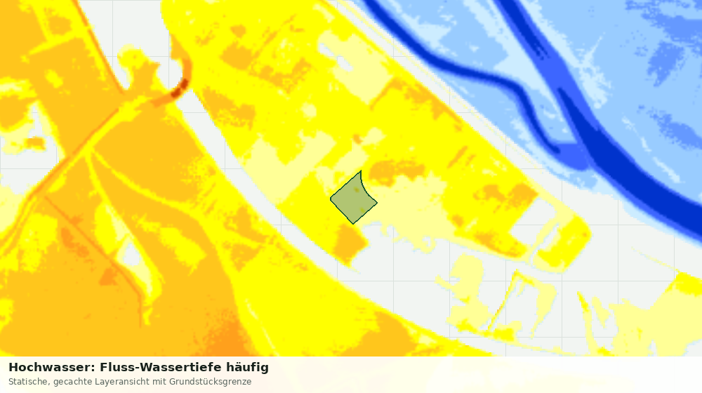 Statische Kartenansicht: Hochwasser: Fluss-Wassertiefe häufig