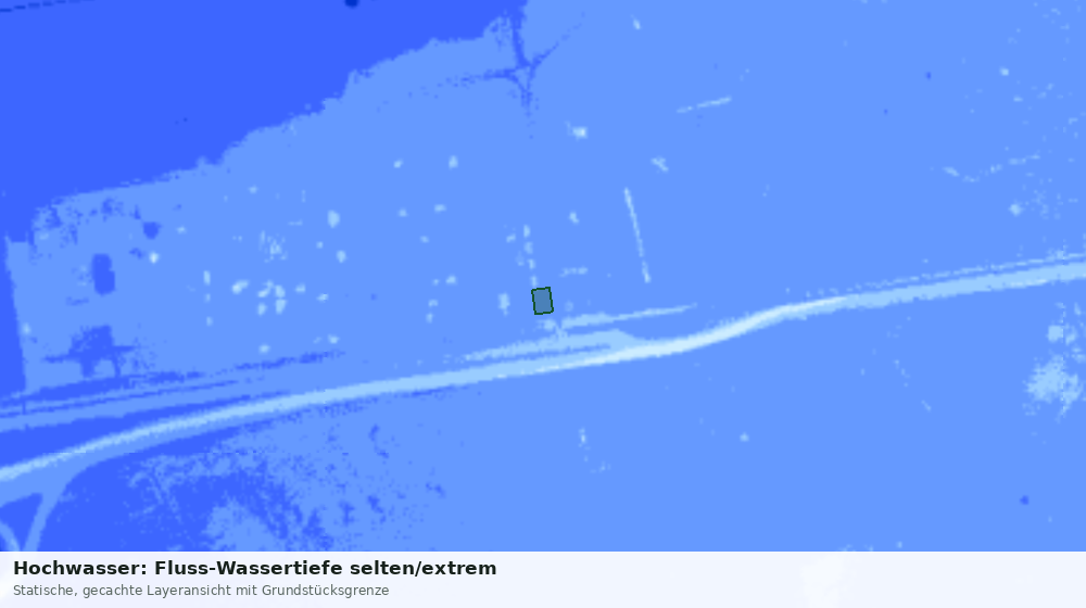 Statische Kartenansicht: Hochwasser: Fluss-Wassertiefe selten/extrem