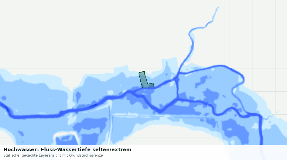 Statische Kartenansicht: Hochwasser: Fluss-Wassertiefe selten/extrem