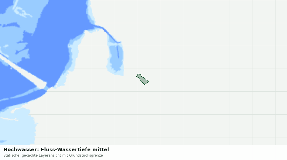 Statische Kartenansicht: Hochwasser: Fluss-Wassertiefe mittel