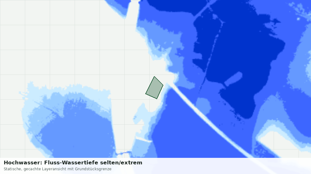 Statische Kartenansicht: Hochwasser: Fluss-Wassertiefe selten/extrem