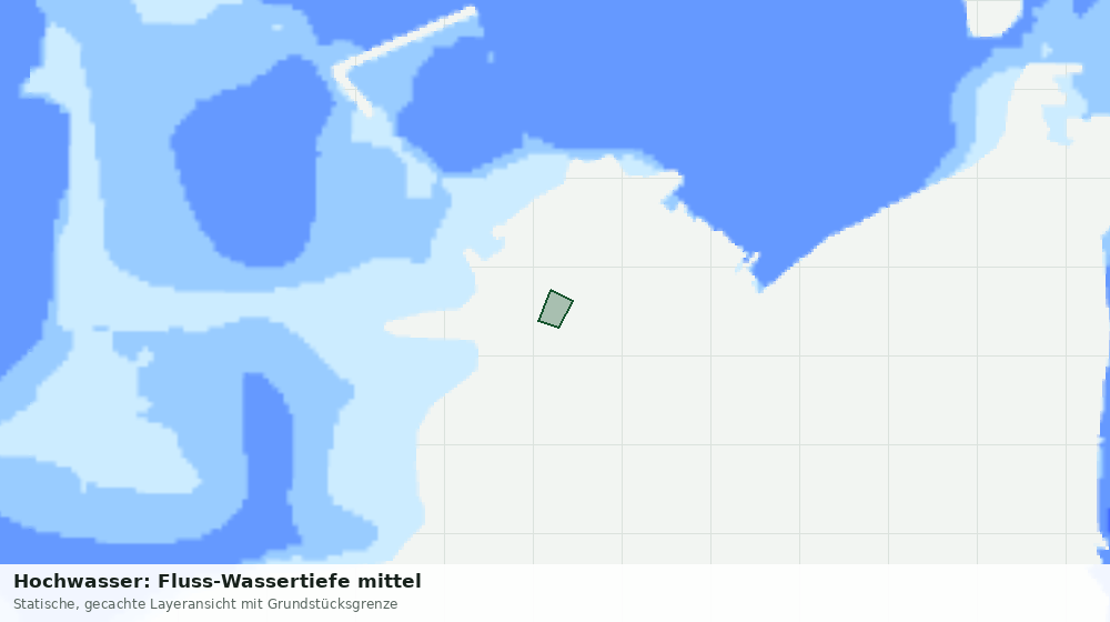 Statische Kartenansicht: Hochwasser: Fluss-Wassertiefe mittel