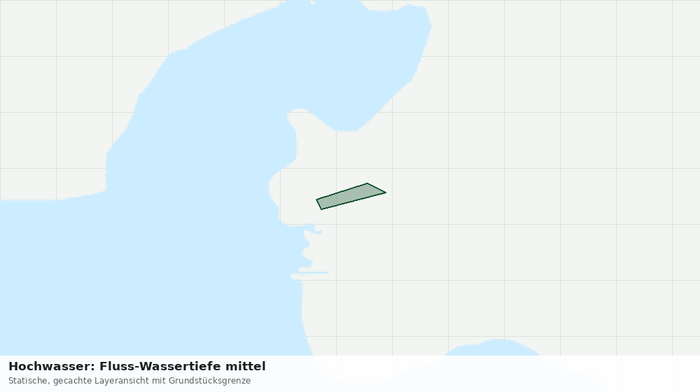 Statische Kartenansicht: Hochwasser: Fluss-Wassertiefe mittel