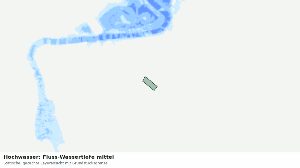 Statische Kartenansicht: Hochwasser: Fluss-Wassertiefe mittel