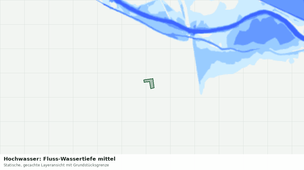Statische Kartenansicht: Hochwasser: Fluss-Wassertiefe mittel