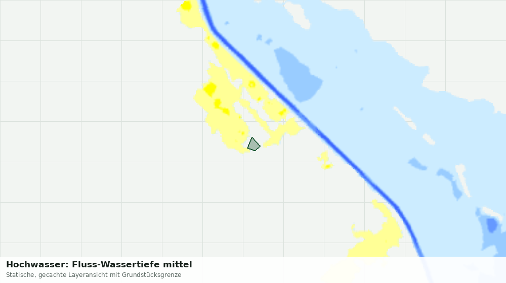 Statische Kartenansicht: Hochwasser: Fluss-Wassertiefe mittel