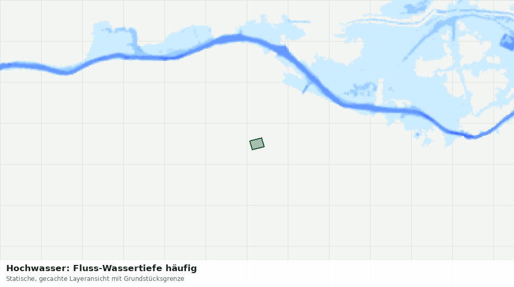Statische Kartenansicht: Hochwasser: Fluss-Wassertiefe häufig