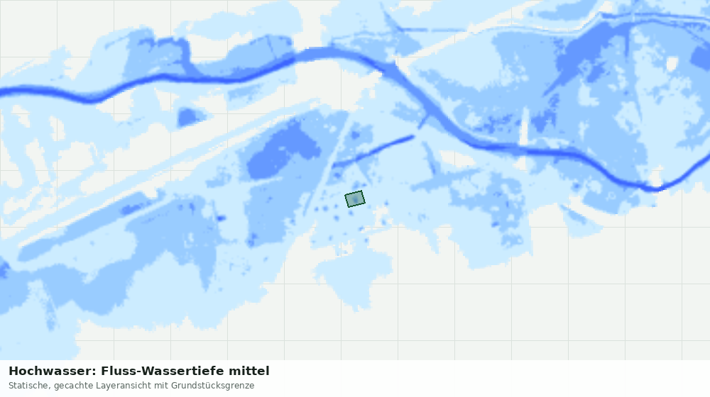 Statische Kartenansicht: Hochwasser: Fluss-Wassertiefe mittel