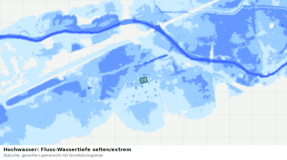 Statische Kartenansicht: Hochwasser: Fluss-Wassertiefe selten/extrem