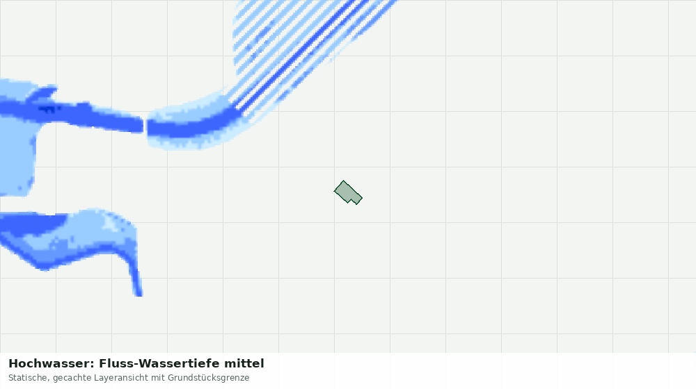 Statische Kartenansicht: Hochwasser: Fluss-Wassertiefe mittel