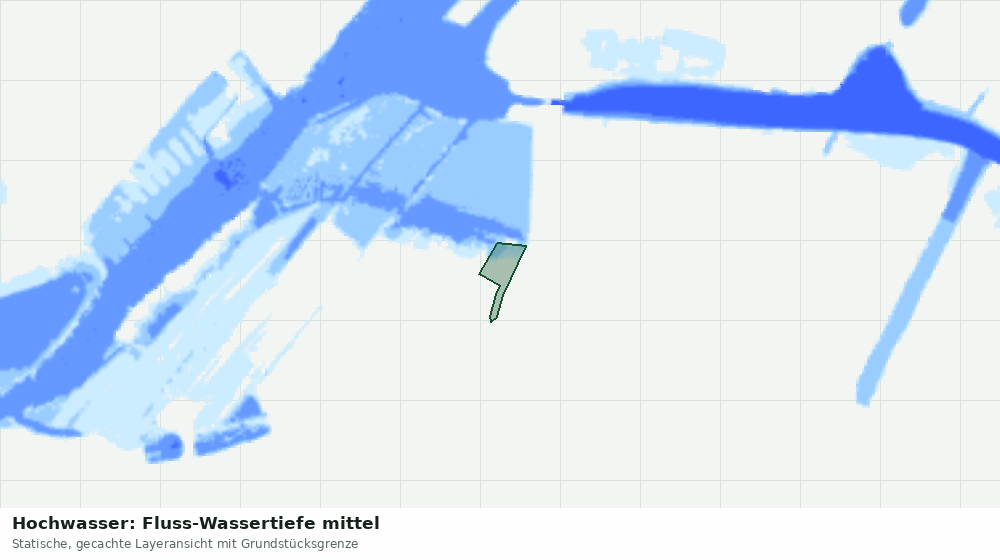 Statische Kartenansicht: Hochwasser: Fluss-Wassertiefe mittel