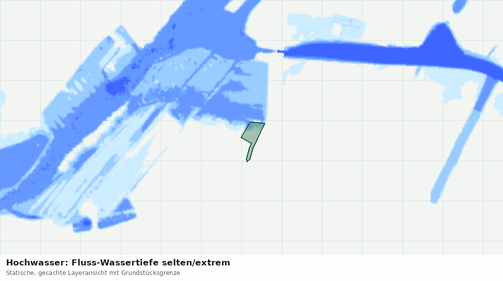 Statische Kartenansicht: Hochwasser: Fluss-Wassertiefe selten/extrem