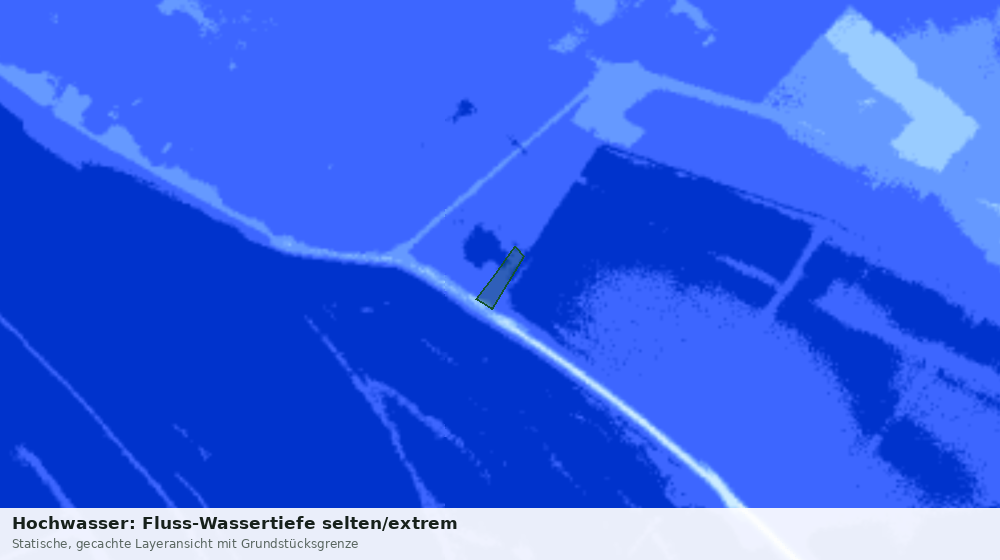 Statische Kartenansicht: Hochwasser: Fluss-Wassertiefe selten/extrem