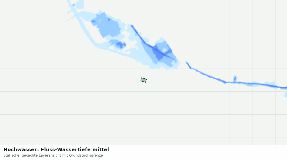 Statische Kartenansicht: Hochwasser: Fluss-Wassertiefe mittel